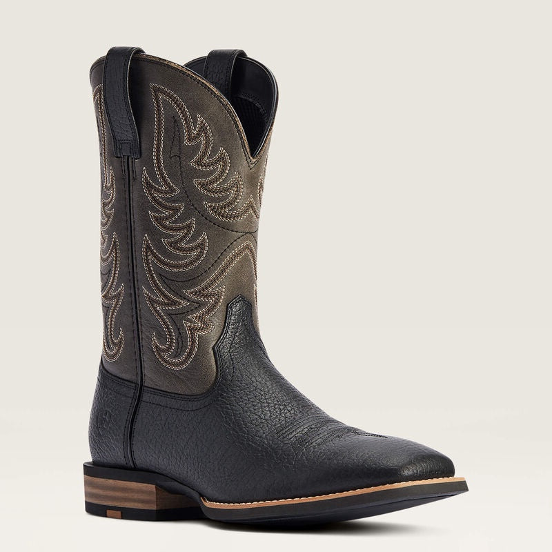 *Men's Ariat Everlite Countdown Western Boot (Black/Slate Grey)