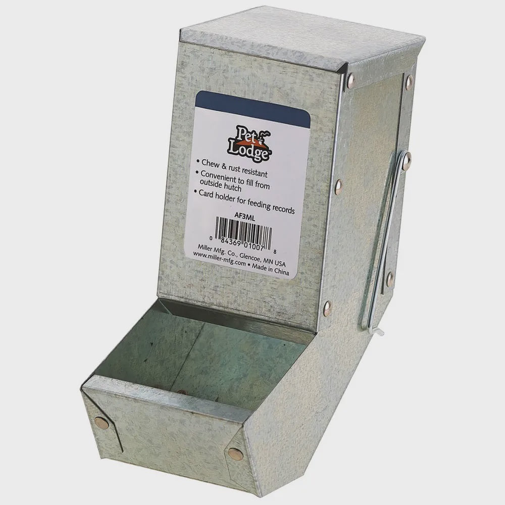 Galvanized Small Animal Feeder with Sifter Bottom