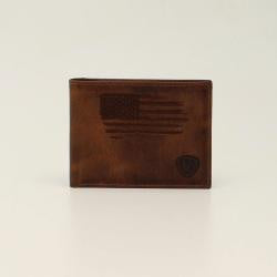 Bifold Style Distressed USA Flag Shield Logo