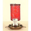 Red Glass Hummingbird Feeder