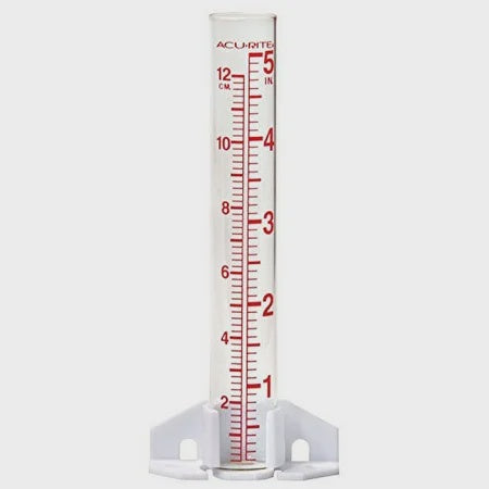 5 inch Capacity Glass Rain Gauge