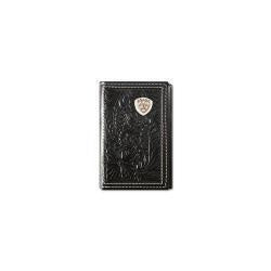 Removable Passcase Wallet Black With Logo