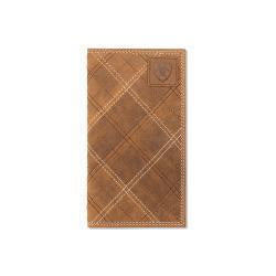 Cross Stitch Patch Brown Wallet