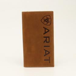 Mens Leather Vertical Logo Rodeo Wallet