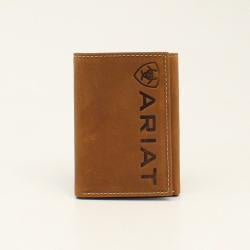 Trifold Wallet With Vertical Debossed Logo