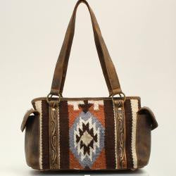 Blanket Tooled Leather Satchel Purse