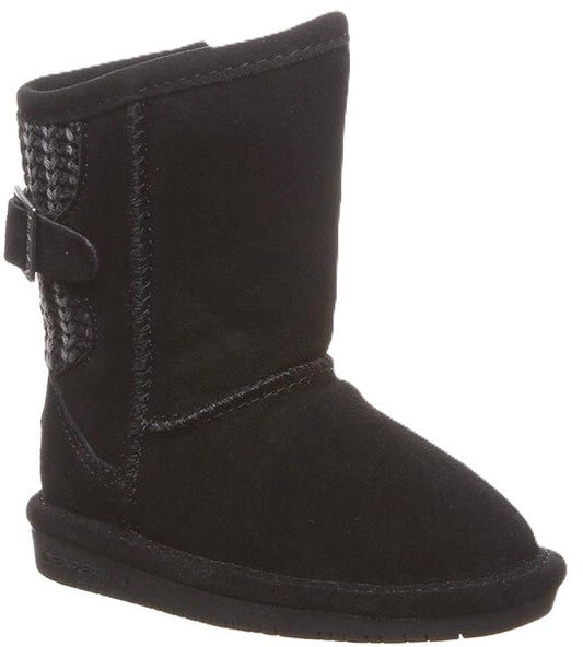 *Bearpaw Kids Boshie Black Suede Fur Lined