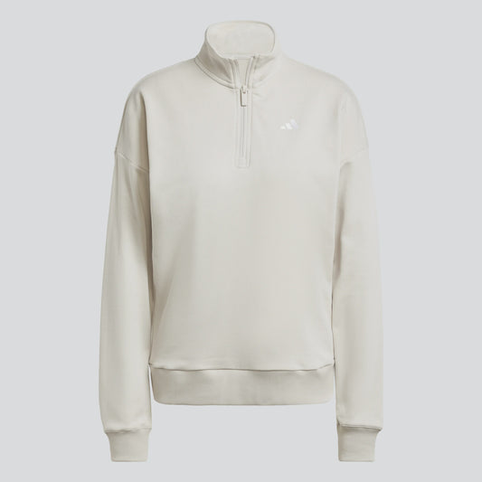 Women's Adidas Quarter Zip (Wonalu/Wht)