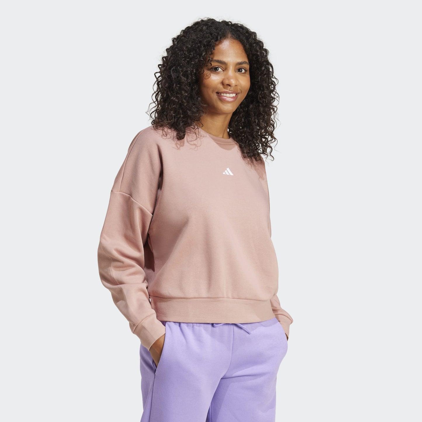 Women's Adidas Polo Sweatshirt (Warcla/Wht)